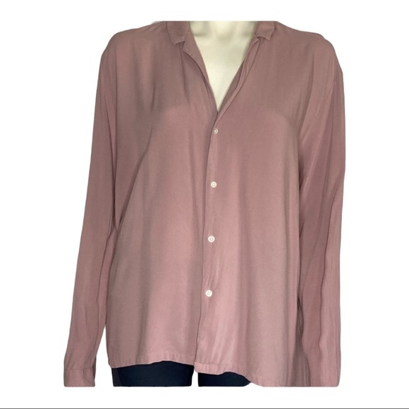 ASOS Button Down Lavender Top Sz Large - Picture 1 of 6